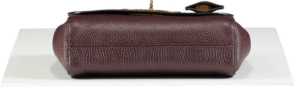 Mulberry Lily Oxblood / Gold Hardware Small Classic Grain Leather Bag