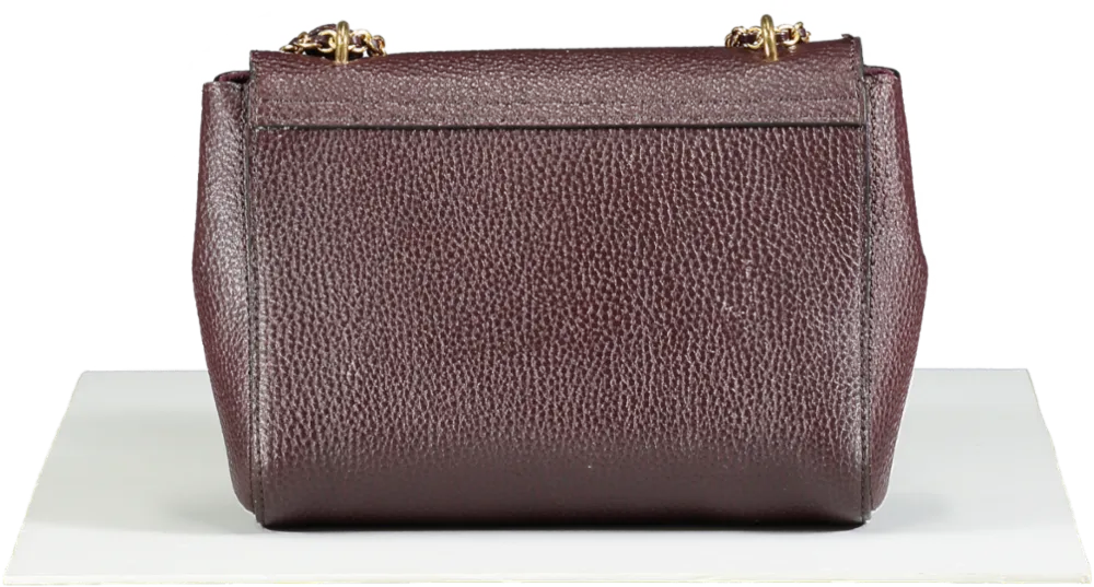 Mulberry Lily Oxblood / Gold Hardware Small Classic Grain Leather Bag