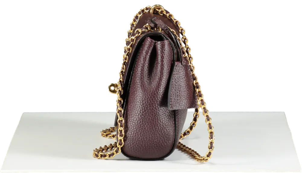 Mulberry Lily Oxblood / Gold Hardware Small Classic Grain Leather Bag