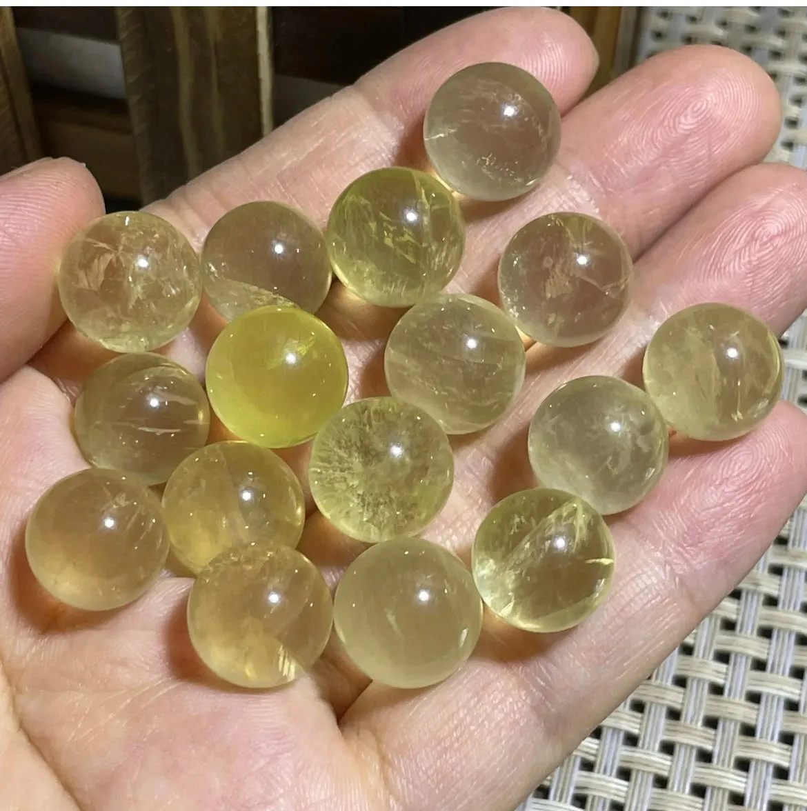 Natural citrine gemstone sphere