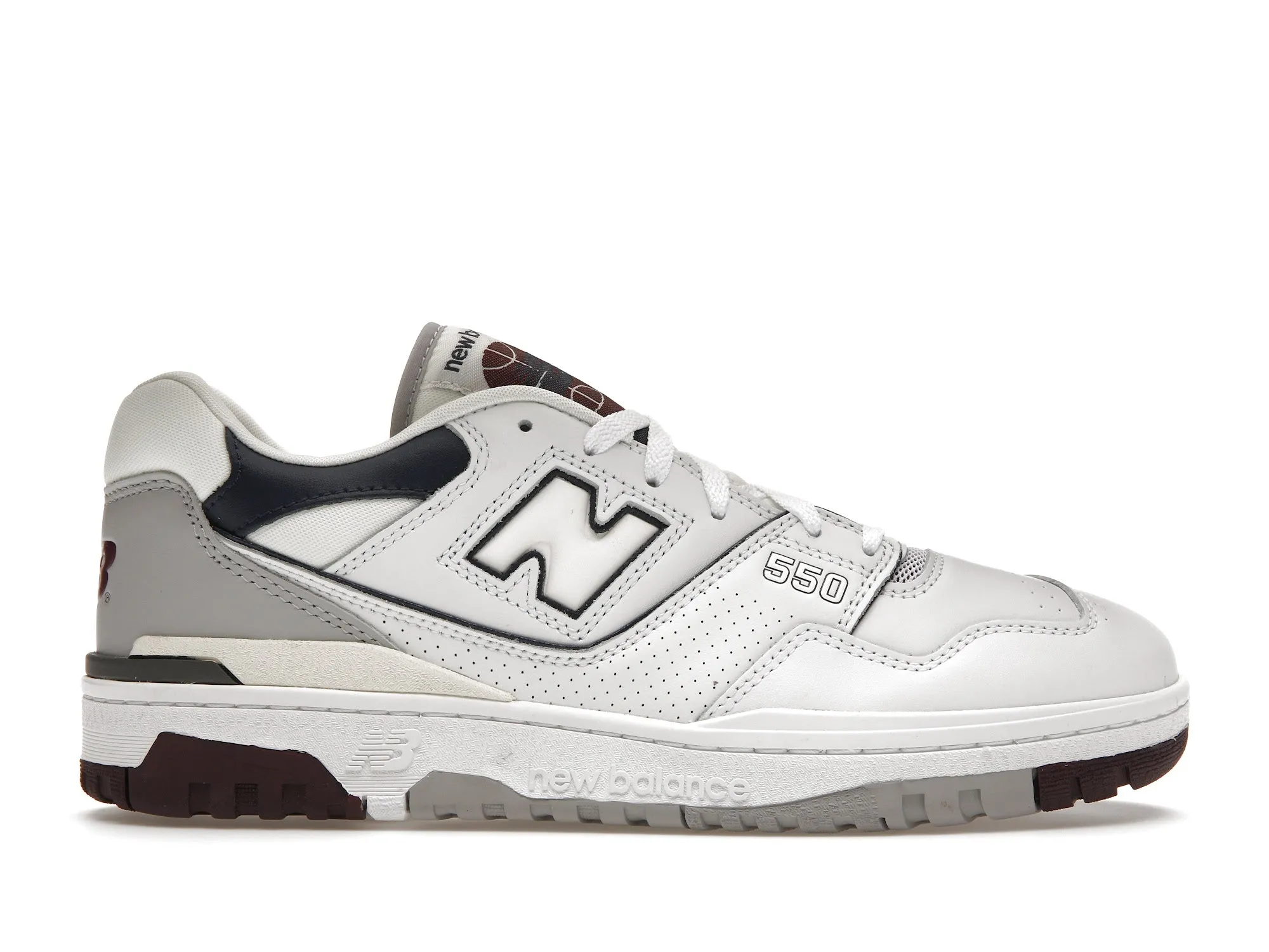 New Balance 550 White Natural Indigo Burgundy