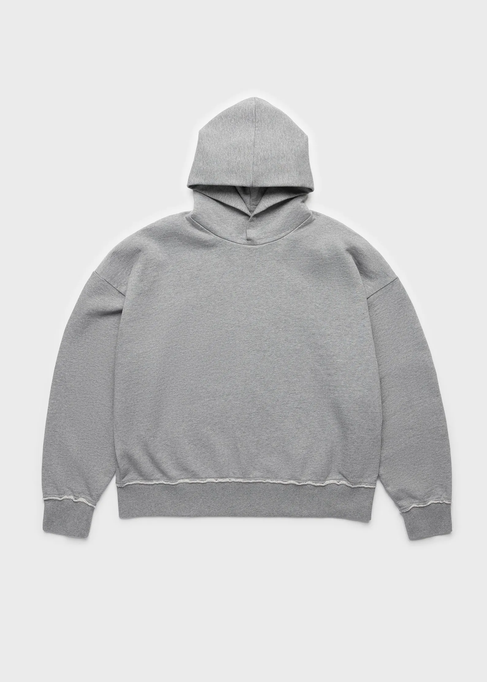 Oversized Frayed Hoodie - Grey