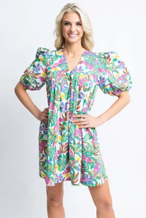 Palm Multi Vneck Dress