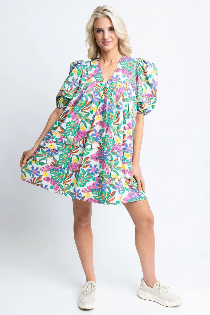 Palm Multi Vneck Dress