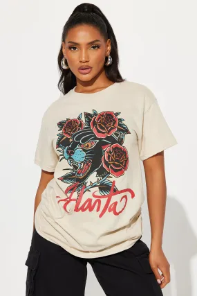 Panther And Rose Graphic Tee - Nude