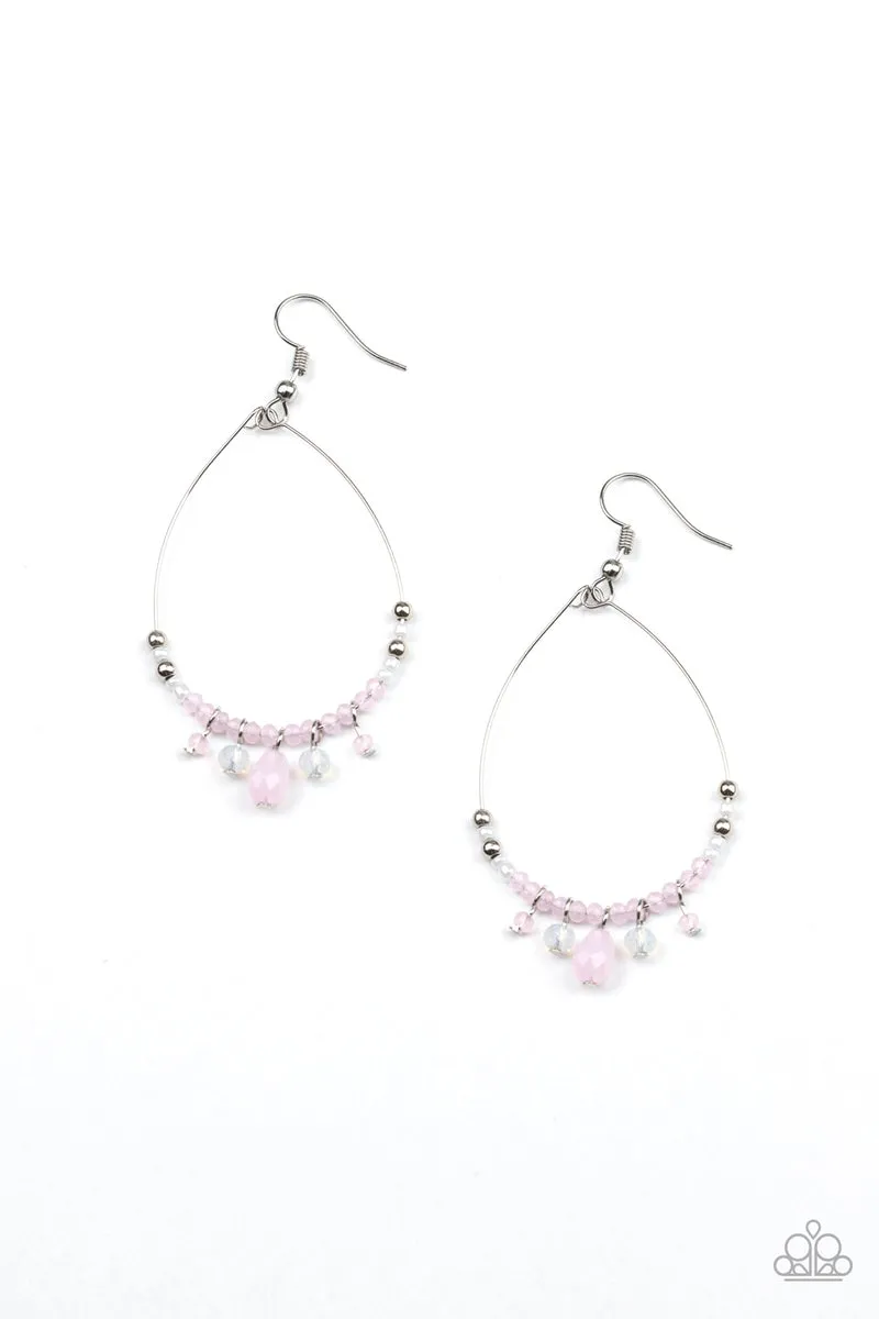 Paparazzi Exquisitely Ethereal - Pink Earrings