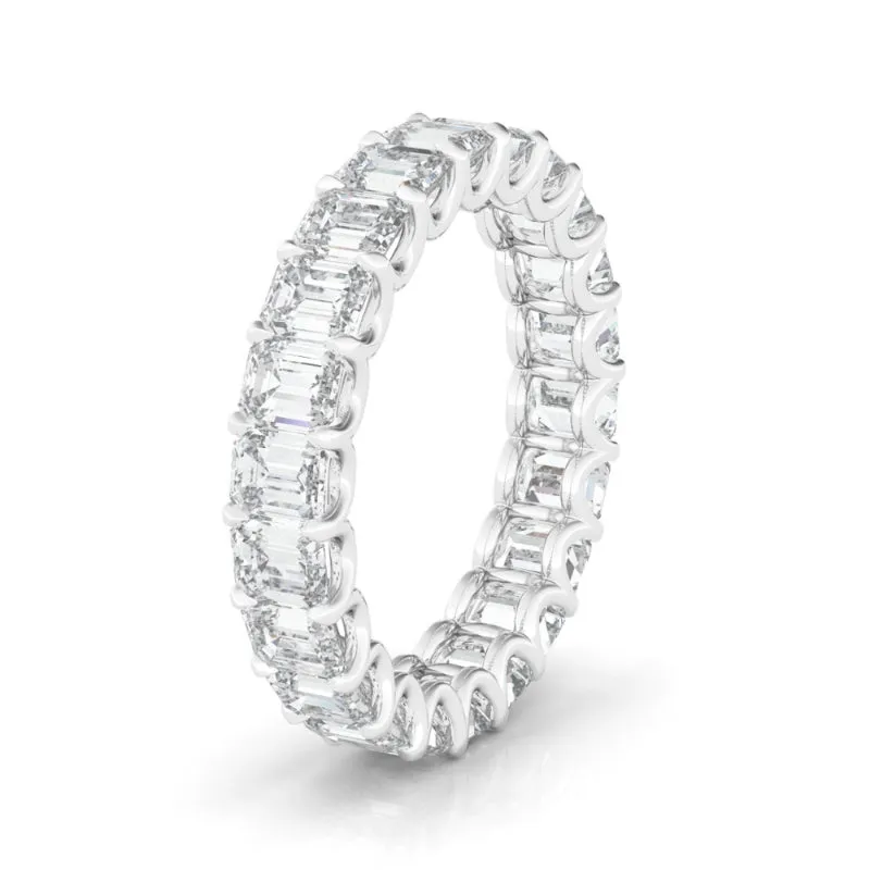 Petite Emerald Cut Diamond Eternity Band