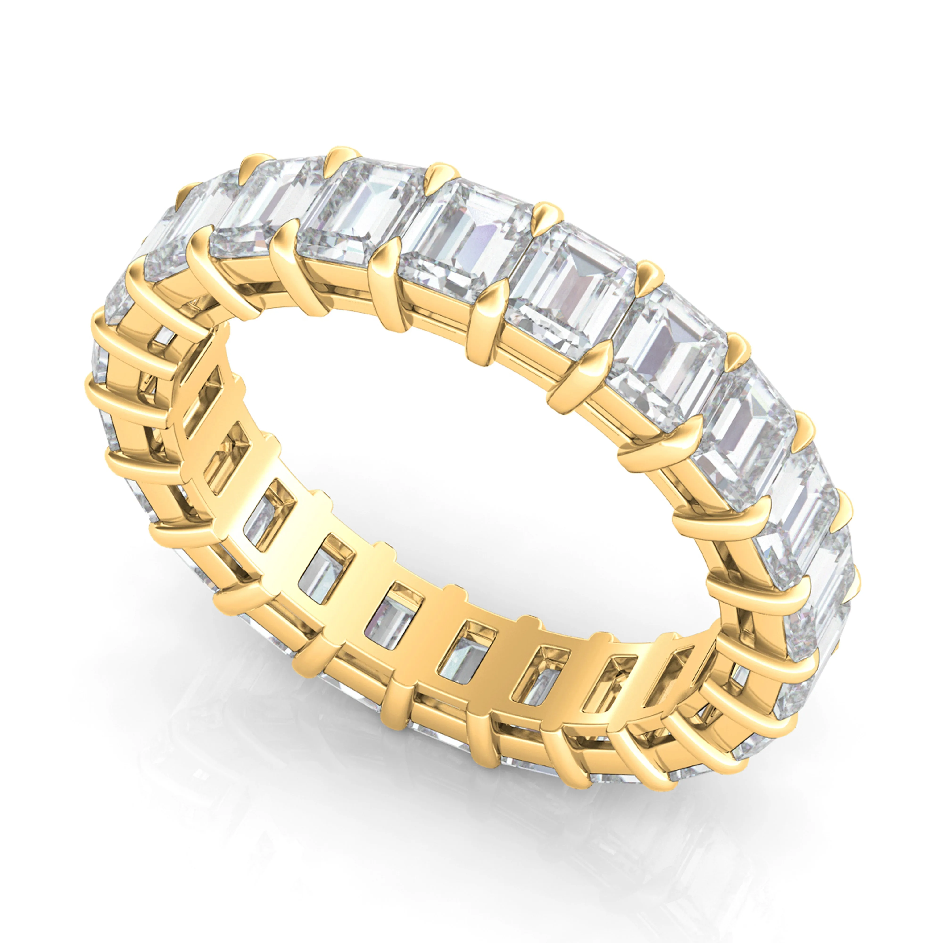 Petite Emerald Cut Diamond Eternity Band