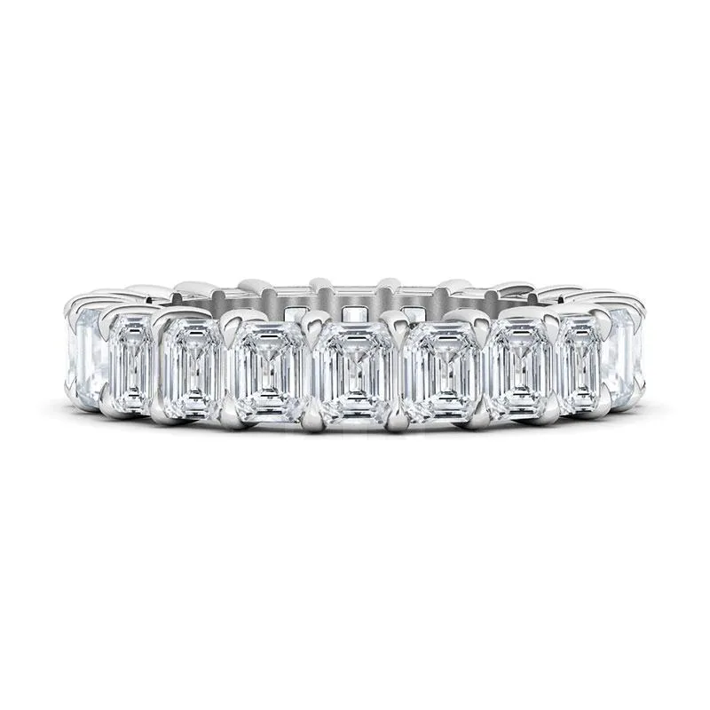 Petite Emerald Cut Diamond Eternity Band