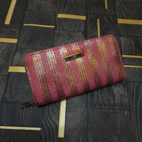 Pink Gold Stripe Wallet