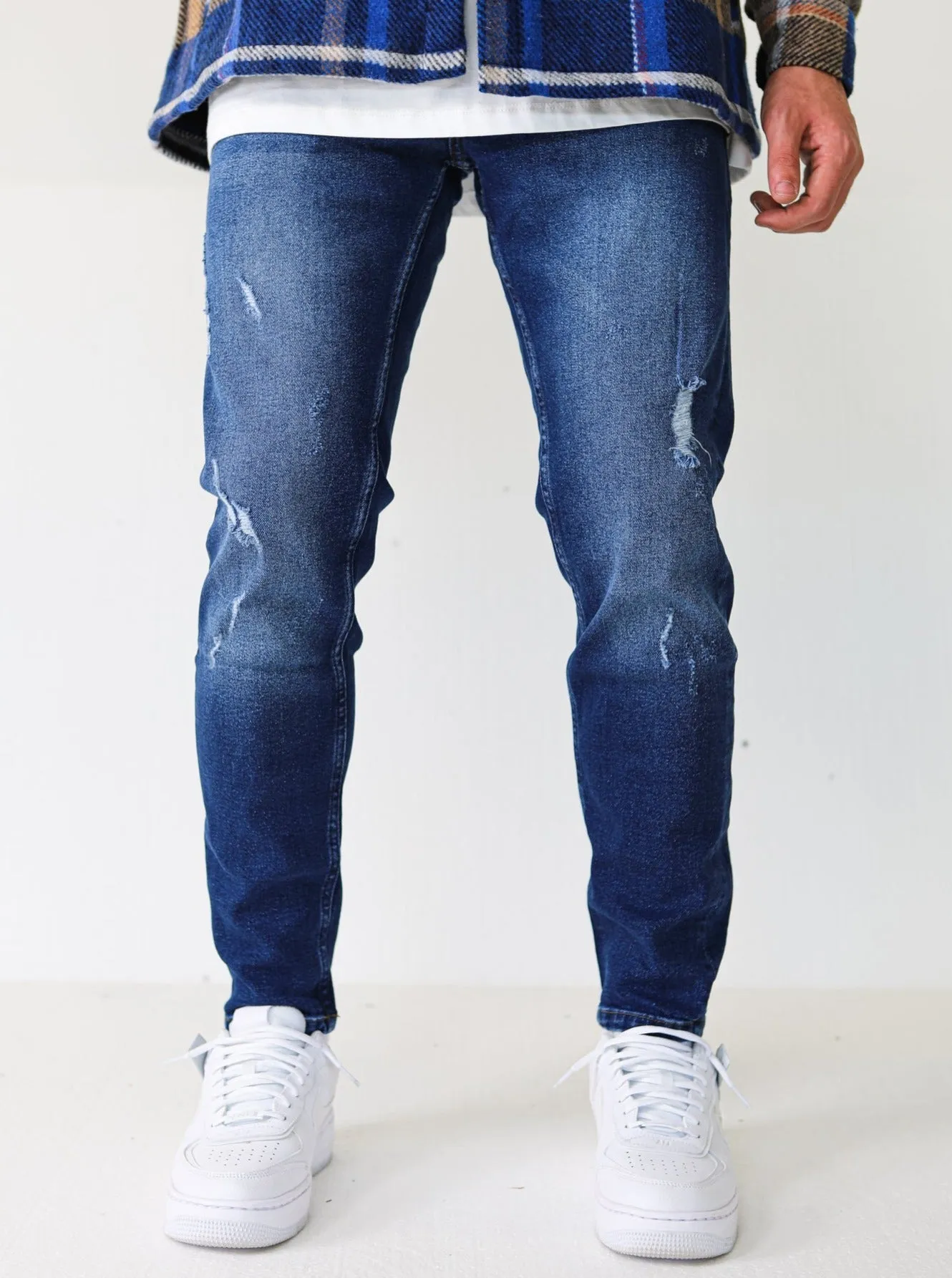 Premium Slightly Ripped Blue Jeans