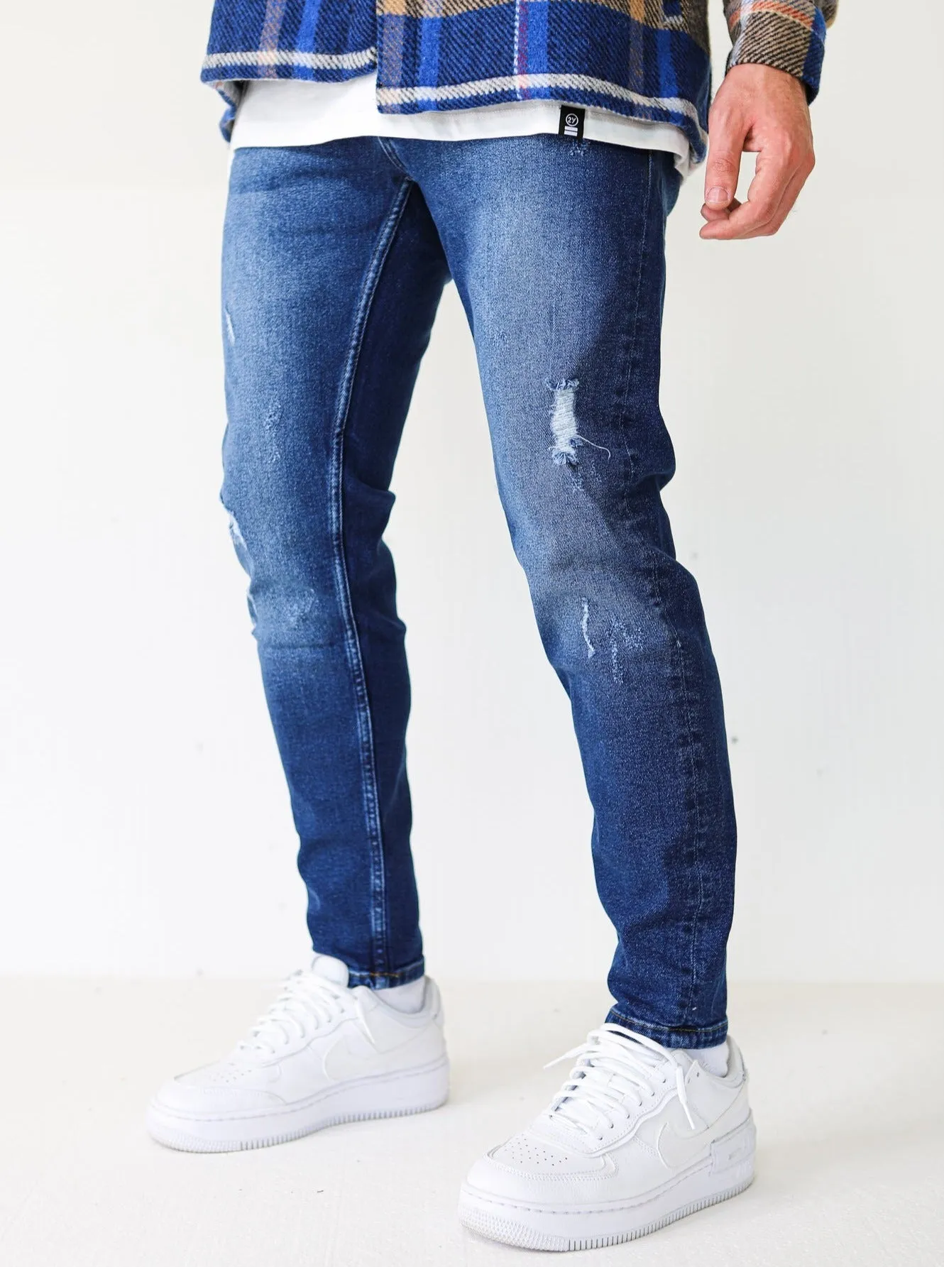 Premium Slightly Ripped Blue Jeans