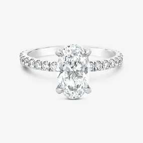 Preset 1.81CT Oval Diamond Engagement Ring