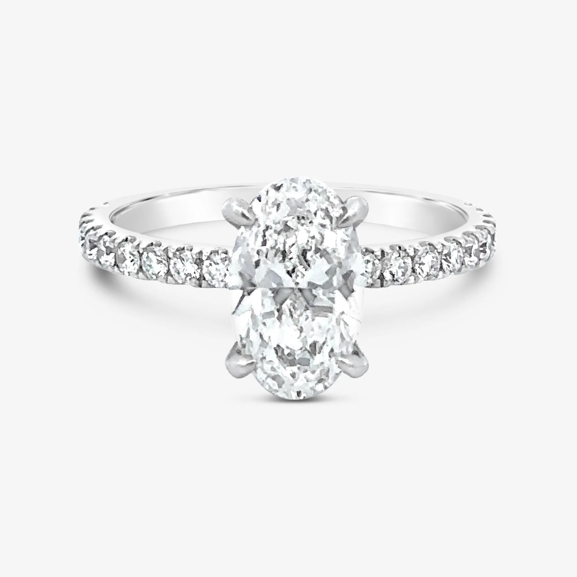 Preset 1.81CT Oval Diamond Engagement Ring