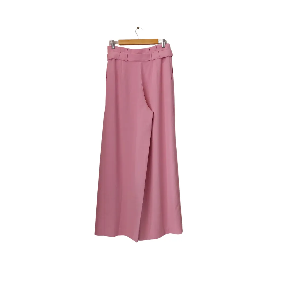 Primark Pink Wide-leg Belted Pants | Brand New |