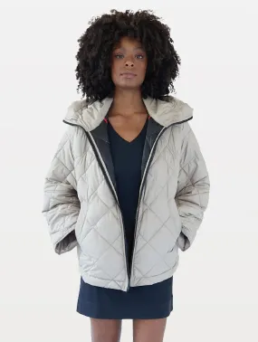 Princedale Recycled Vegan Short Cape Puffer Jacket | Beige