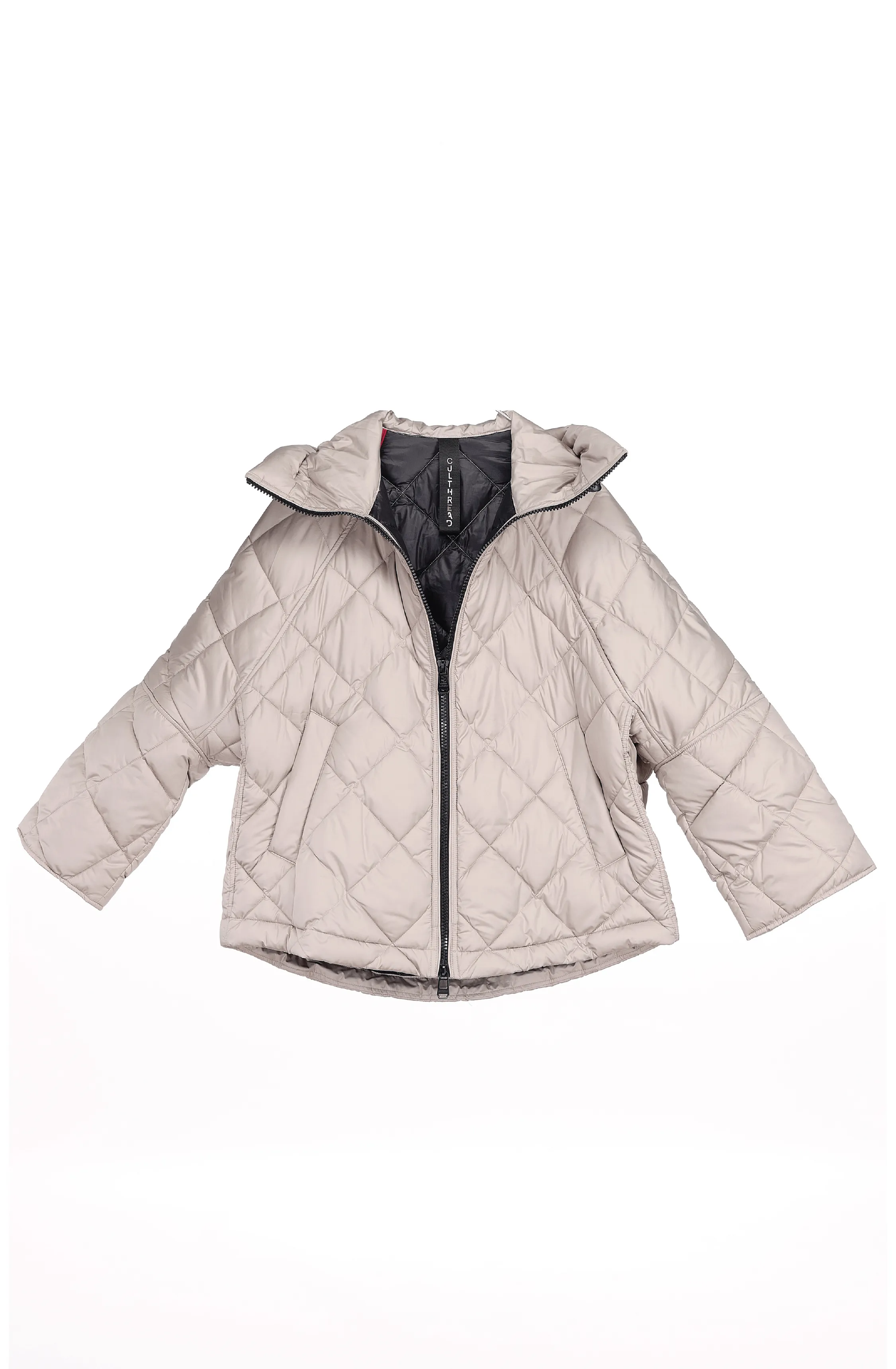 Princedale Recycled Vegan Short Cape Puffer Jacket | Beige