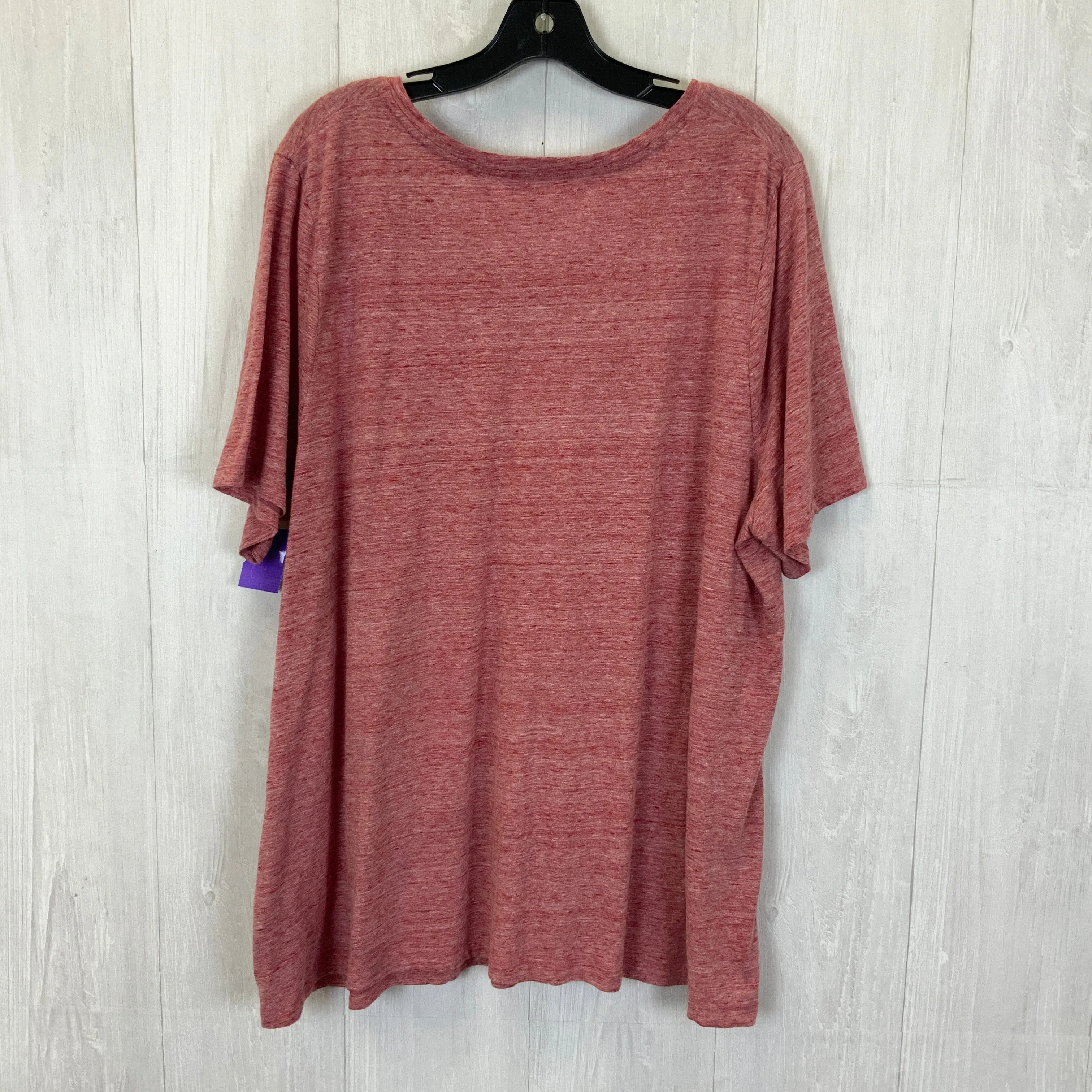 Red Top Short Sleeve Basic Catherines, Size 2x