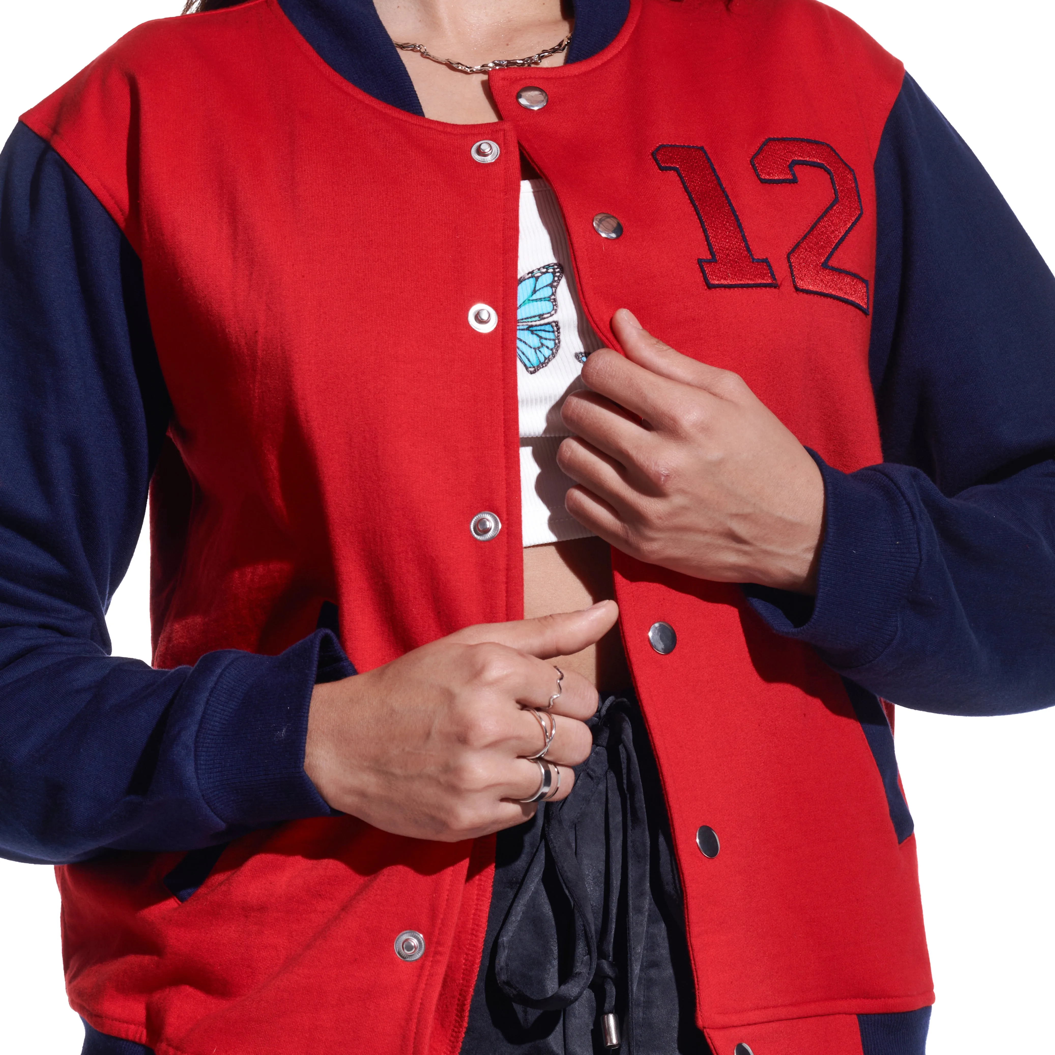 Red Unisex Varsity Jacket