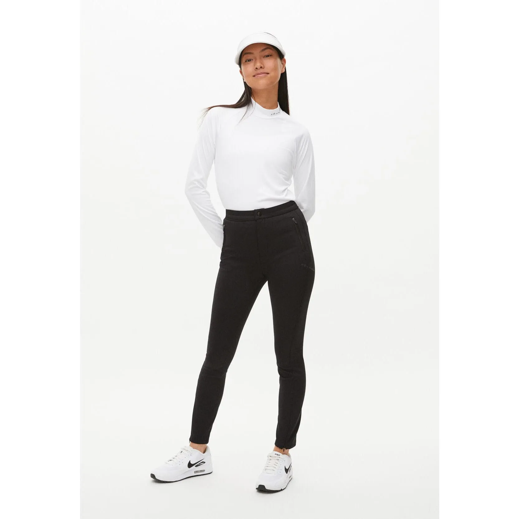 Rohnisch polo Adison long sleeve Blanc