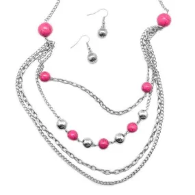 Roman Holiday Pink Necklace