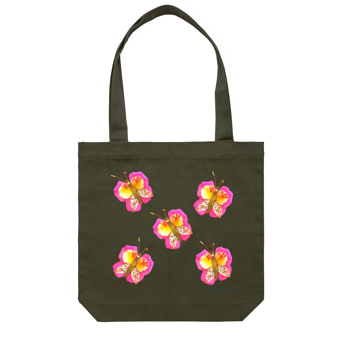 Rose Butterflies Tote Bag