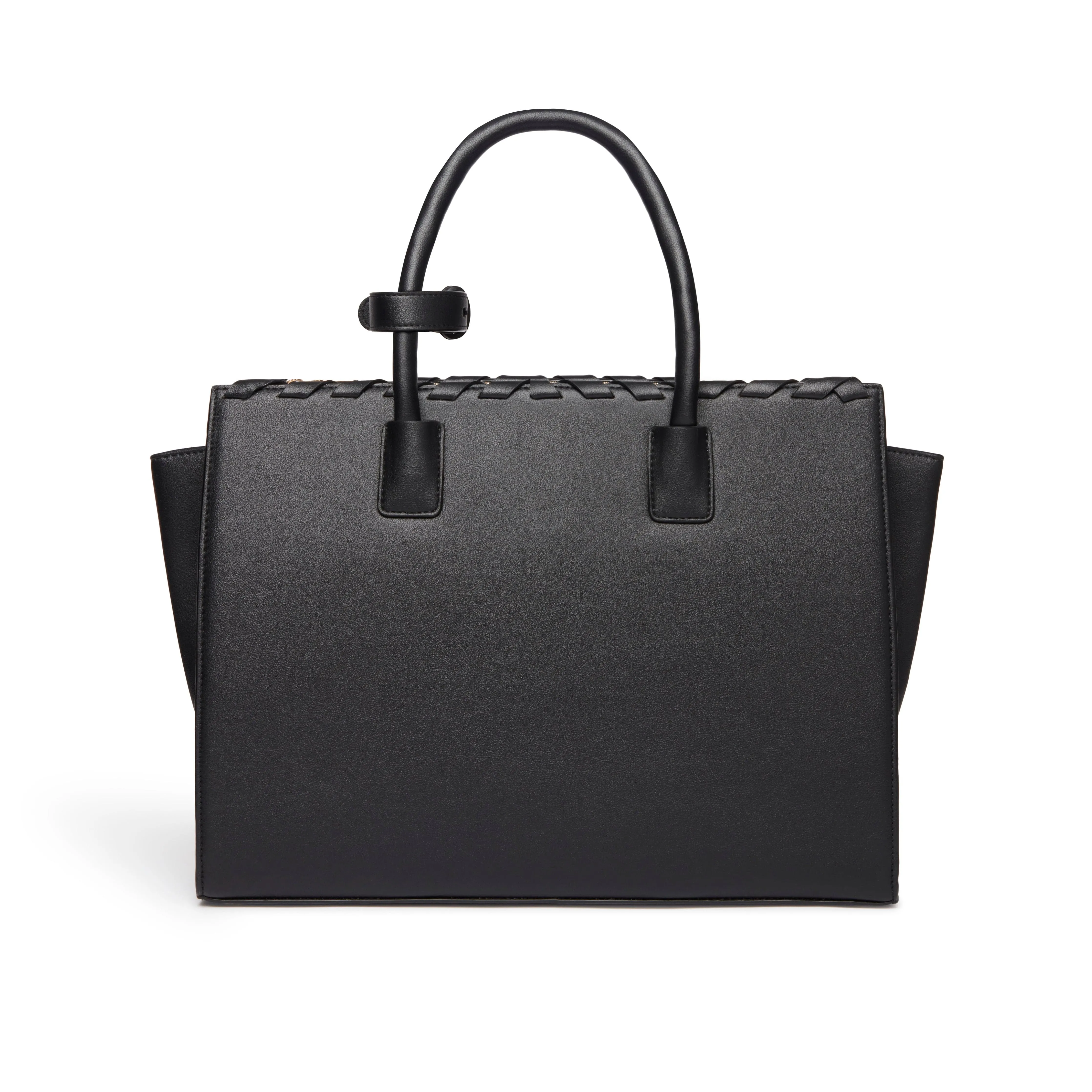 Sheila Vegan Leather Laptop Bag | Black