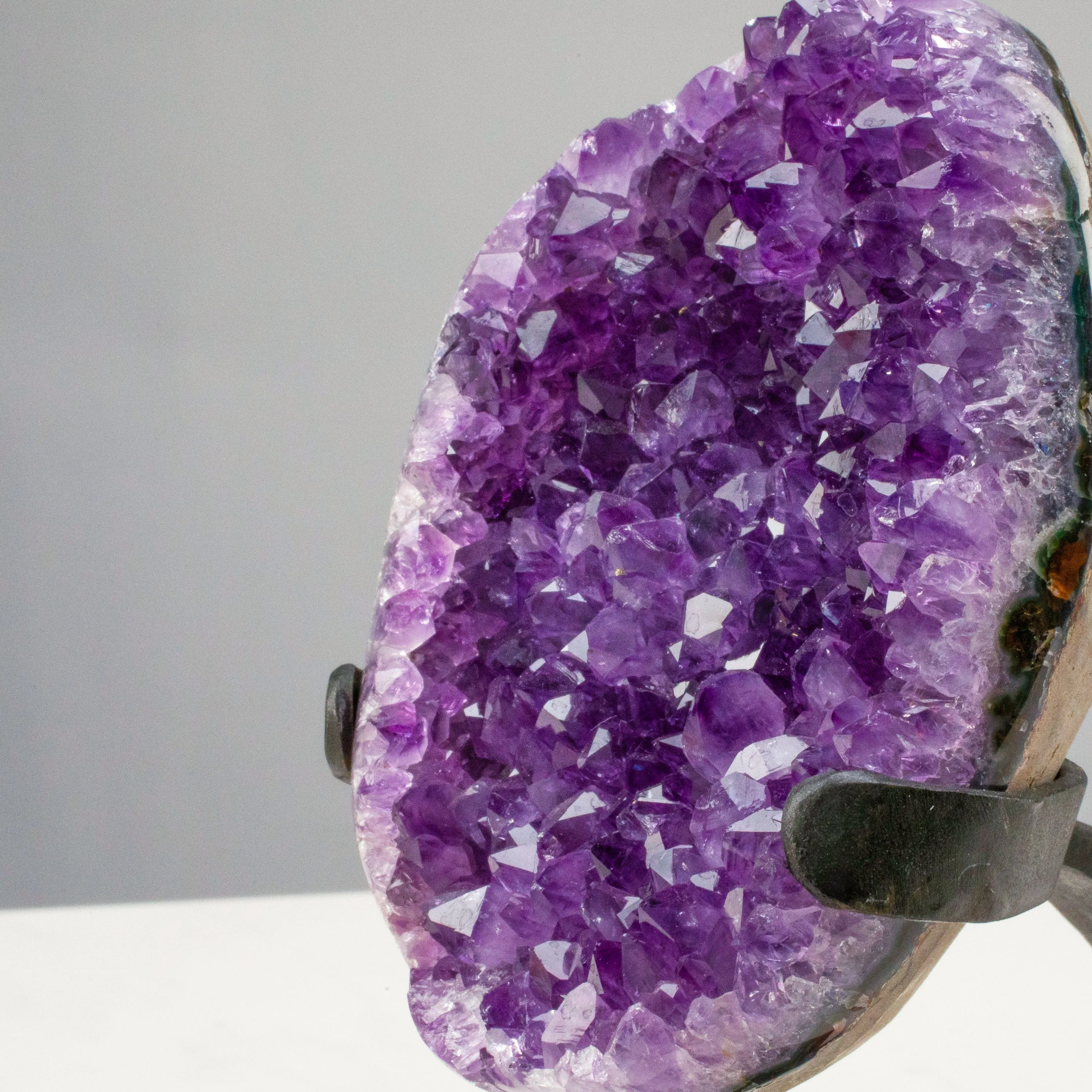 Small Uruguayan Amethyst Geode on Custom Stand - 8/ 2.5 lbs - A Grade