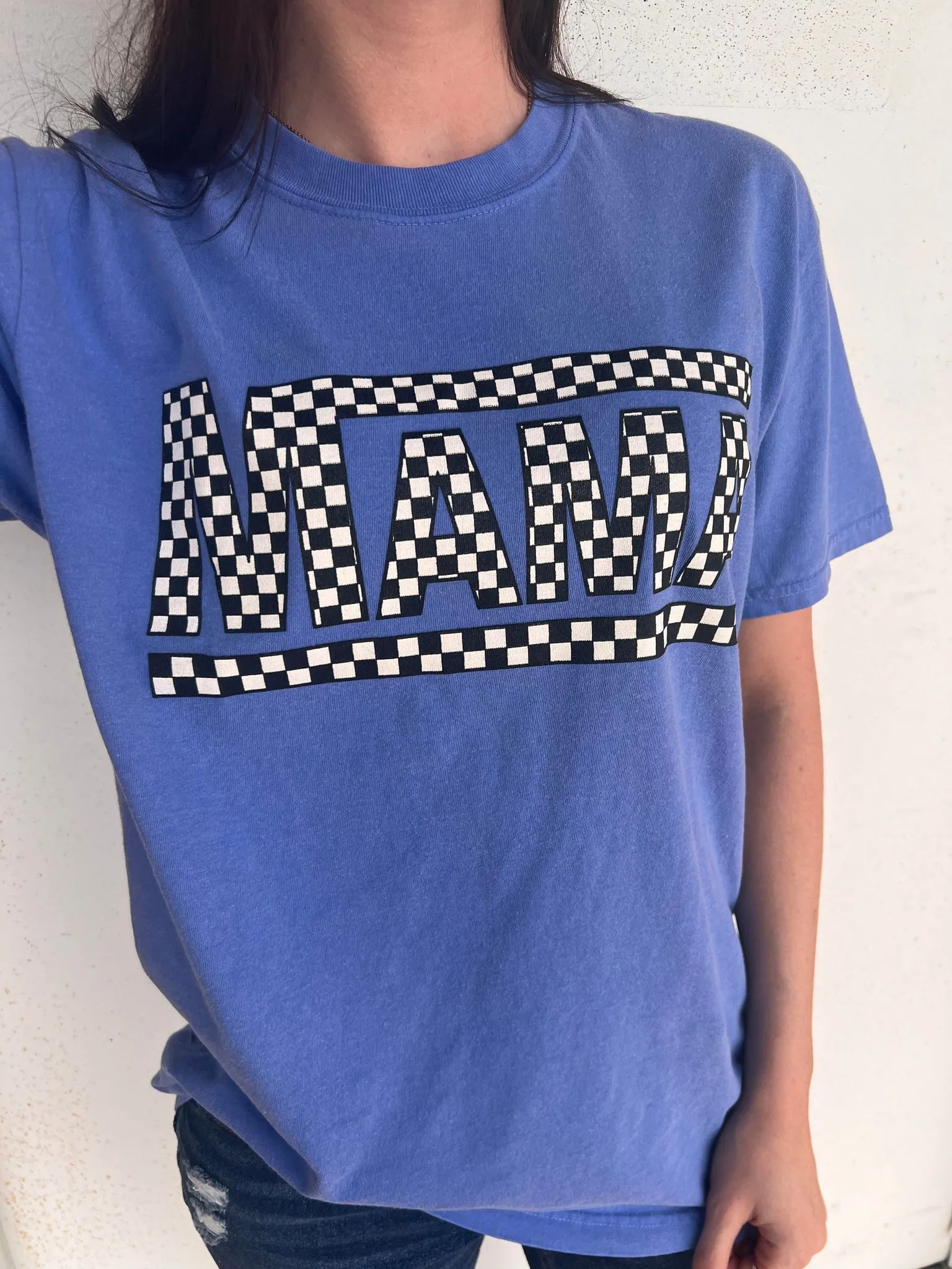 Spring Checkered Mama Tee