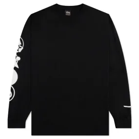 Stacked Pigment Dyed L/S Tee - Black