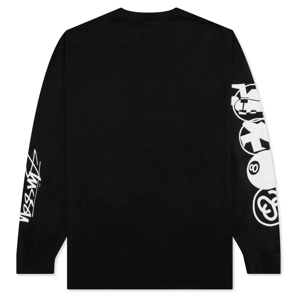 Stacked Pigment Dyed L/S Tee - Black