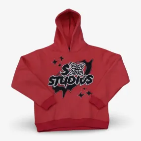 Stainbandz Puff Print Pullover Hoodie 'SB Studios' Guava / Black