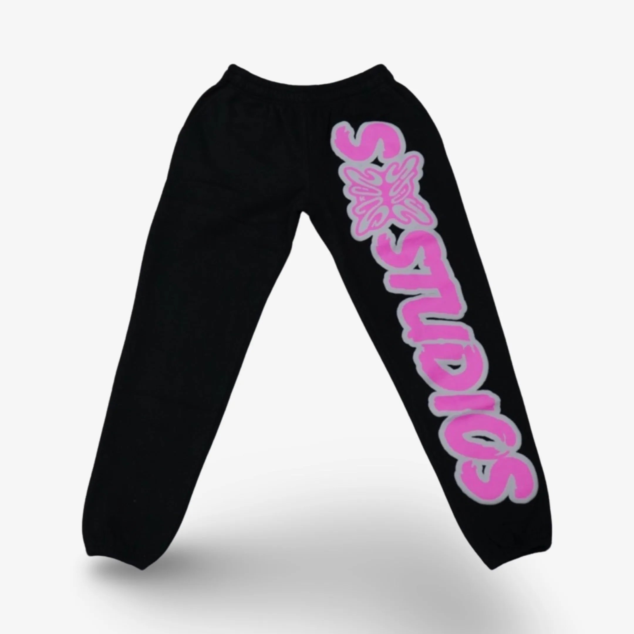 Stainbandz Puff Print Sweatpants 'SB Studios' Black / Pink