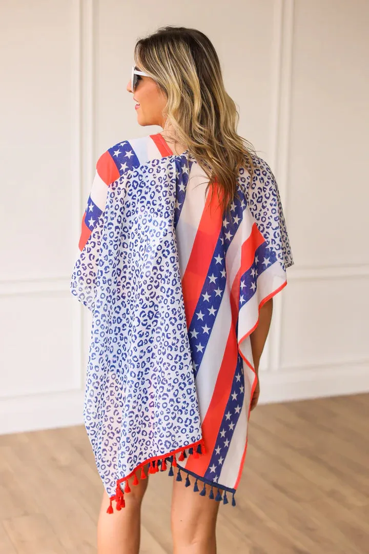 Stars & Stripes fringe trim cover up