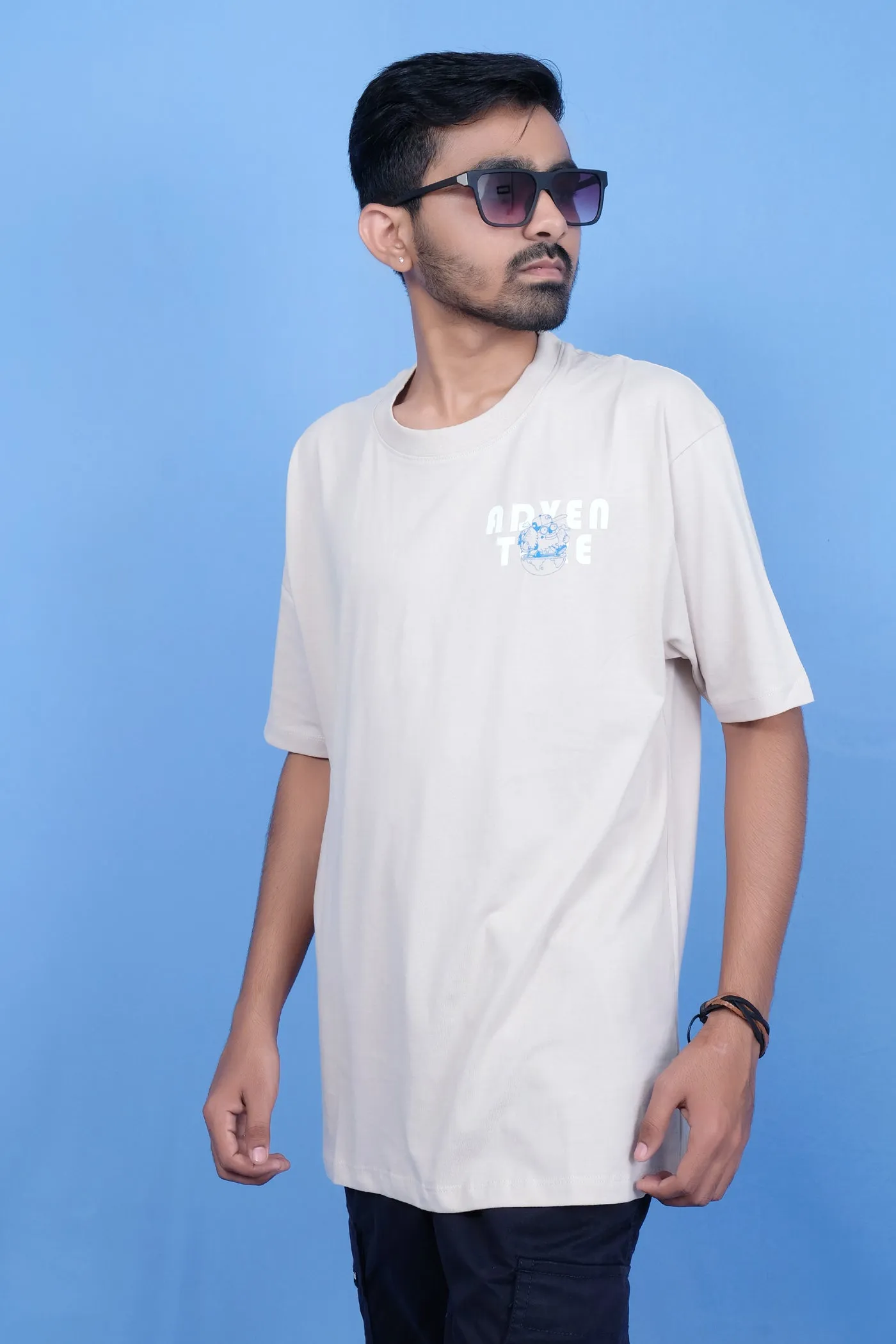 Stay Free Cream Oversized T-Shirt