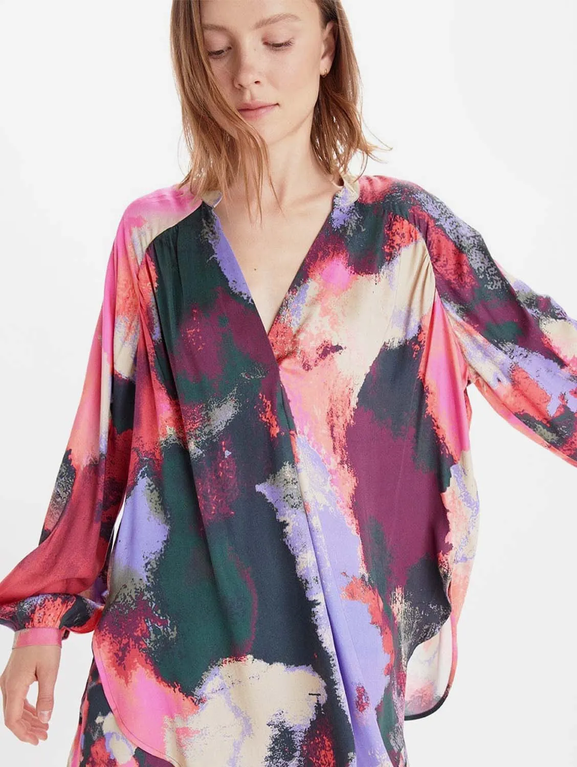 Sunita TENCEL Modal Vegan Blouse | Gem Print