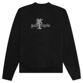 Sunset Palms Crewneck - Black/White