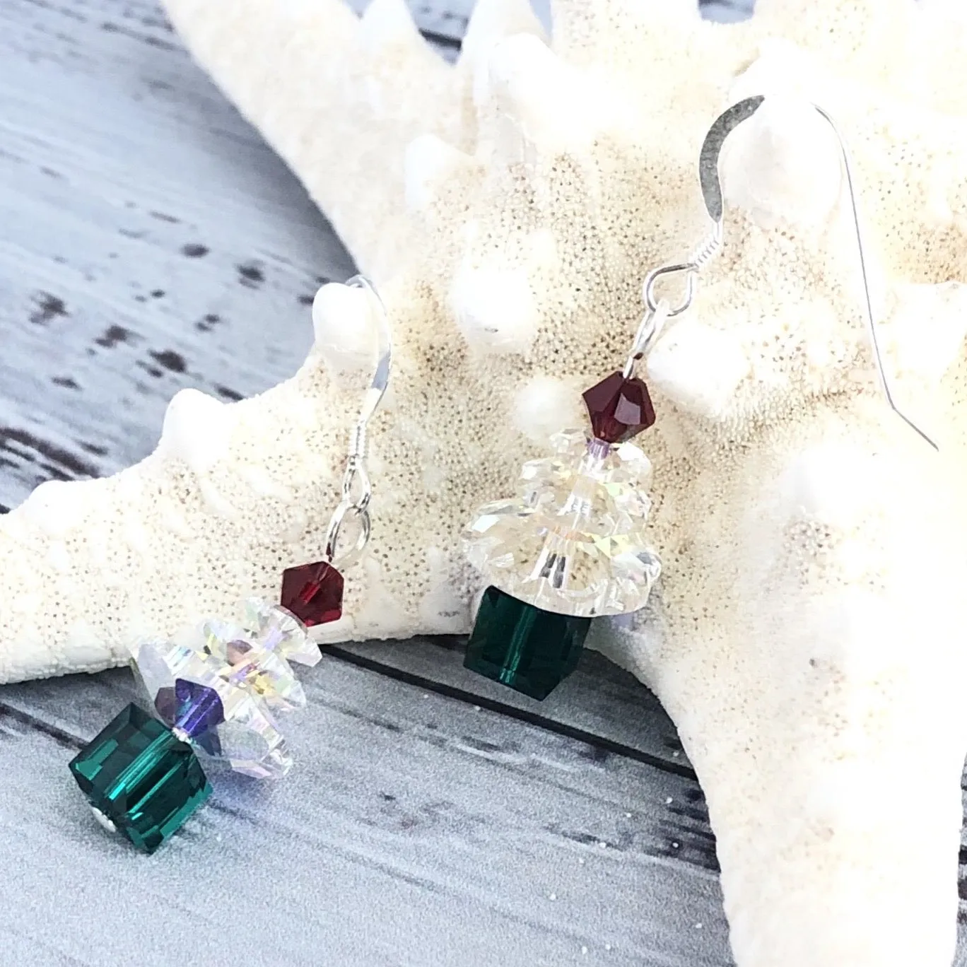 Swarovski Clear Christmas Tree Earrings