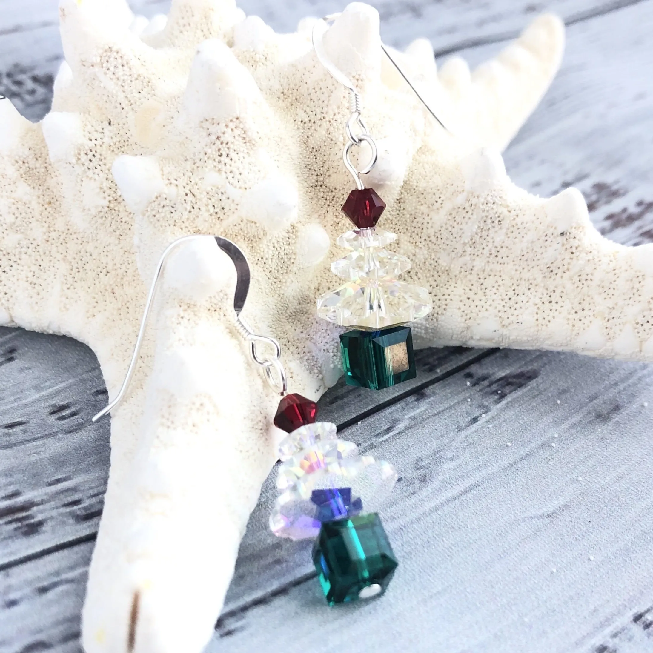 Swarovski Clear Christmas Tree Earrings