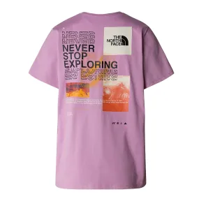 The north Face women's short sleeve t-shirt Foundation Mountain NF0A882VPO2 purple