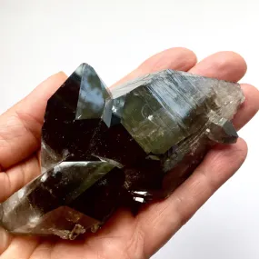 Triple Smoky Quartz Cluster