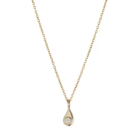 Twisted Teardrop Diamond Necklace