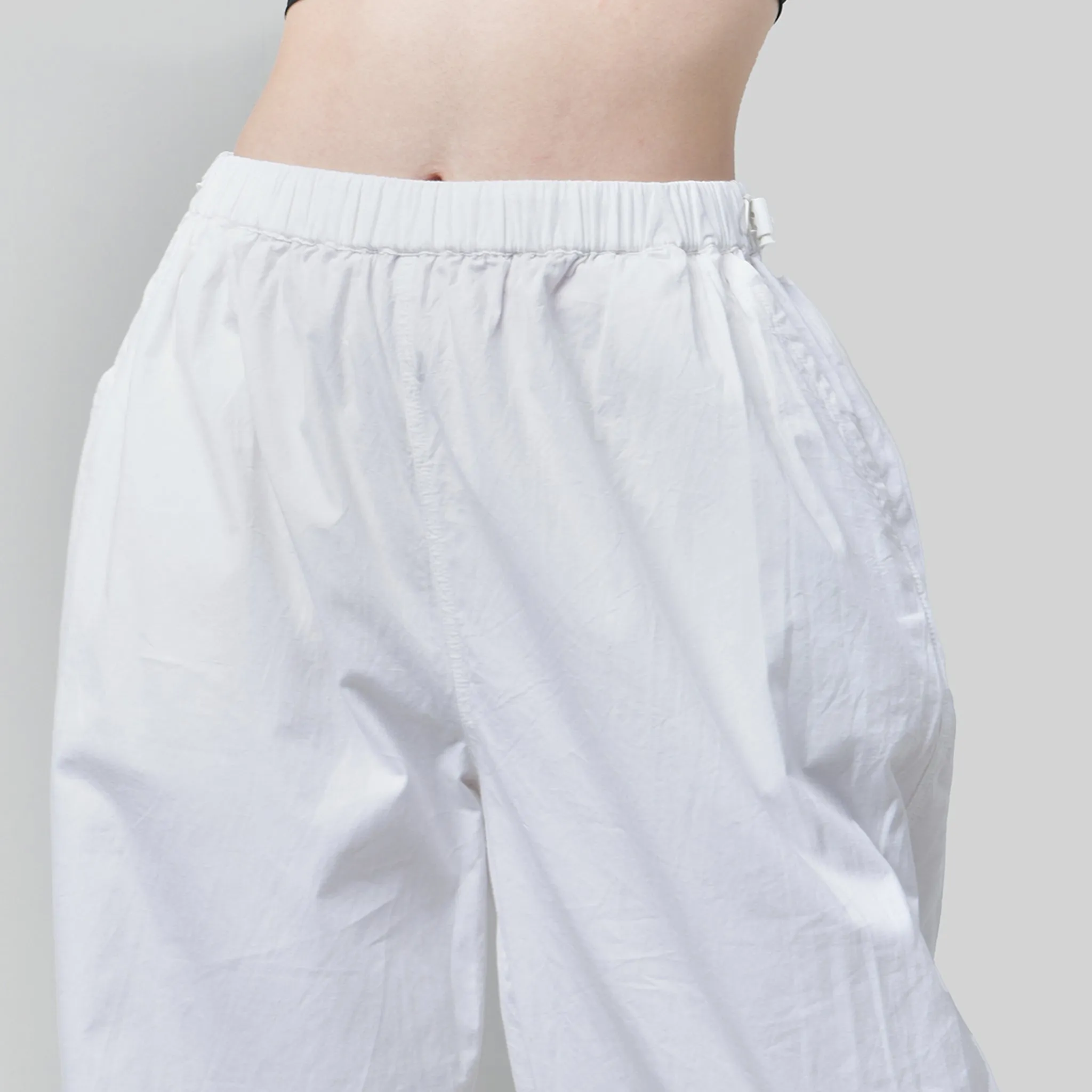 Unisex White Parachute Pants