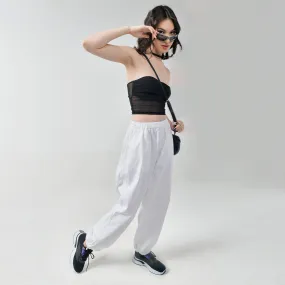 Unisex White Parachute Pants