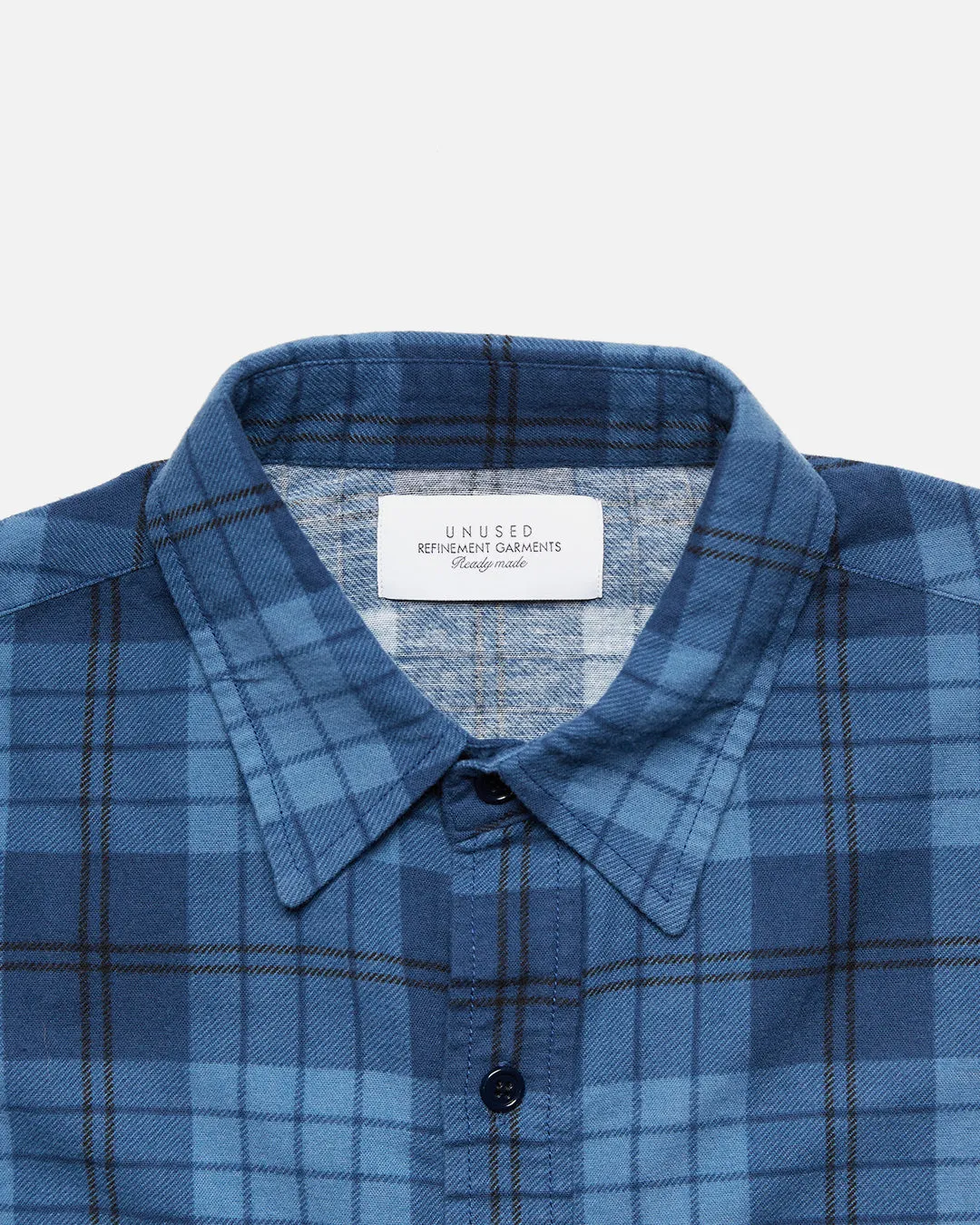 US2384 Checkered Shirt - Blue / Sax