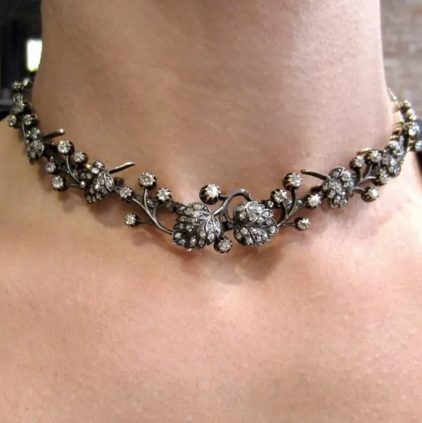 Victorian Diamond Vine Necklace