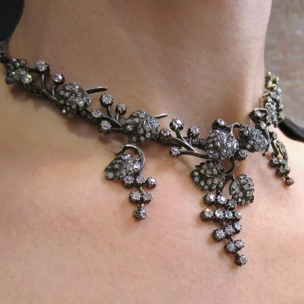 Victorian Diamond Vine Necklace