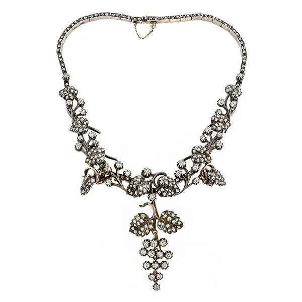 Victorian Diamond Vine Necklace