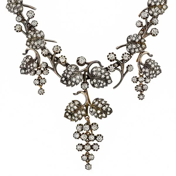 Victorian Diamond Vine Necklace