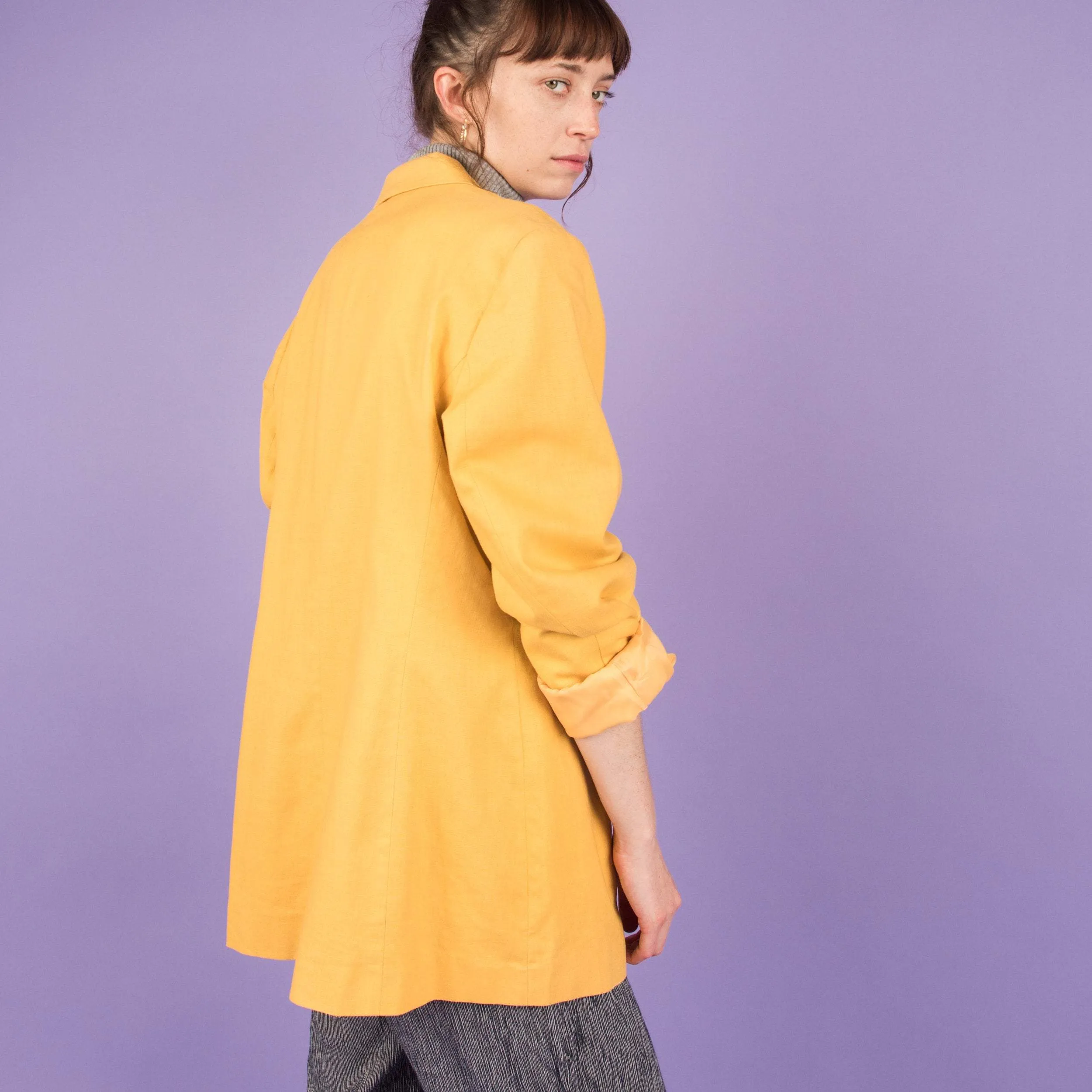 Vintage Canary Oversized Blazer (S/M)